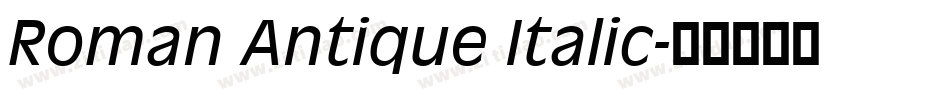 Roman Antique Italic字体转换